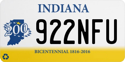 IN license plate 922NFU