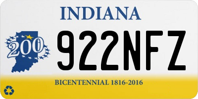 IN license plate 922NFZ
