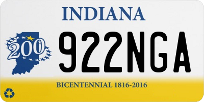 IN license plate 922NGA