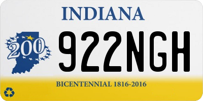 IN license plate 922NGH
