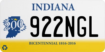 IN license plate 922NGL