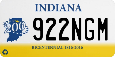 IN license plate 922NGM