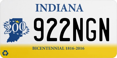 IN license plate 922NGN