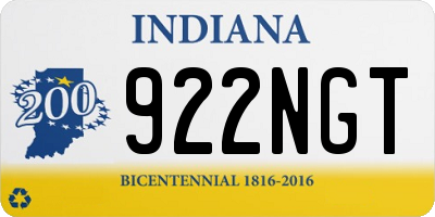 IN license plate 922NGT