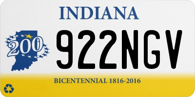 IN license plate 922NGV