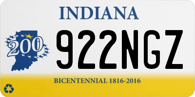 IN license plate 922NGZ