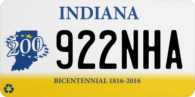 IN license plate 922NHA