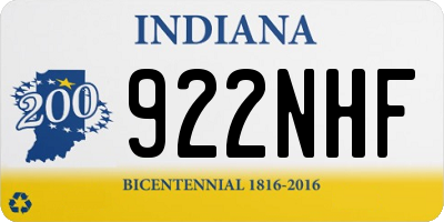 IN license plate 922NHF