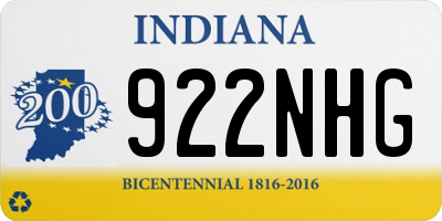 IN license plate 922NHG