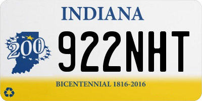 IN license plate 922NHT