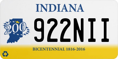 IN license plate 922NII