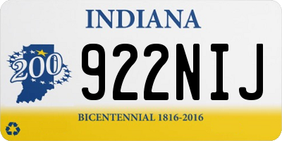 IN license plate 922NIJ