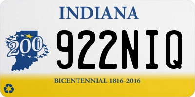 IN license plate 922NIQ