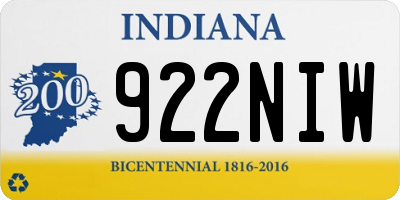 IN license plate 922NIW