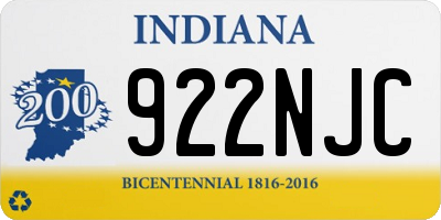 IN license plate 922NJC