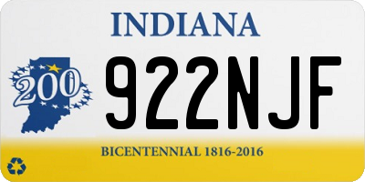 IN license plate 922NJF
