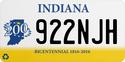 IN license plate 922NJH