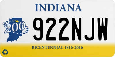 IN license plate 922NJW