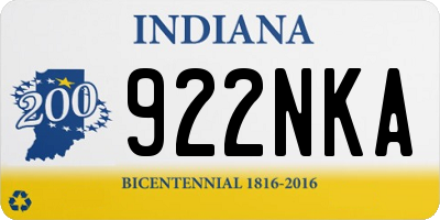 IN license plate 922NKA