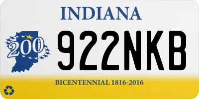 IN license plate 922NKB