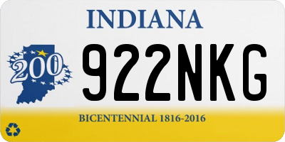 IN license plate 922NKG