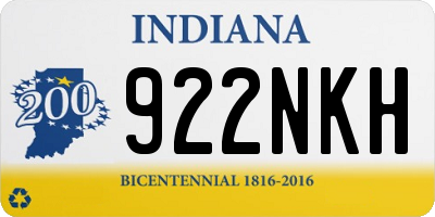 IN license plate 922NKH