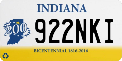 IN license plate 922NKI