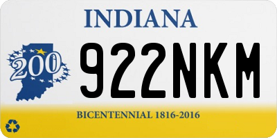 IN license plate 922NKM