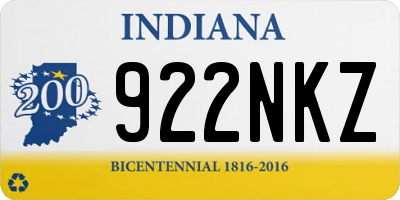 IN license plate 922NKZ