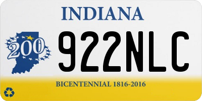 IN license plate 922NLC