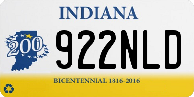 IN license plate 922NLD