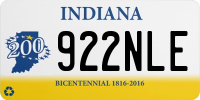 IN license plate 922NLE