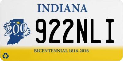 IN license plate 922NLI
