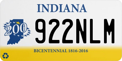 IN license plate 922NLM