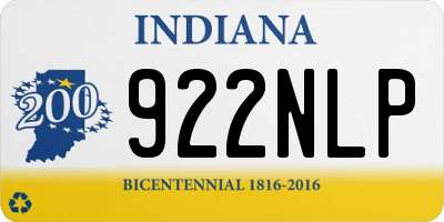 IN license plate 922NLP