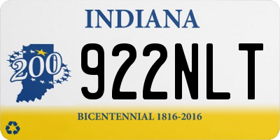 IN license plate 922NLT