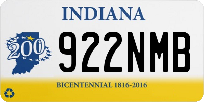 IN license plate 922NMB