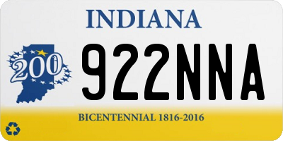 IN license plate 922NNA