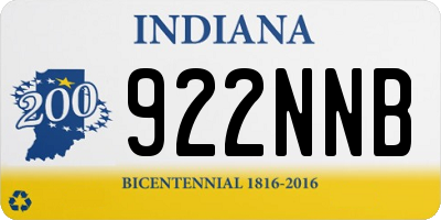 IN license plate 922NNB