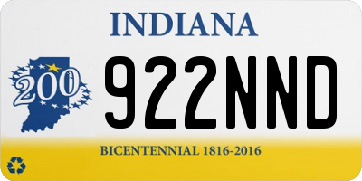 IN license plate 922NND