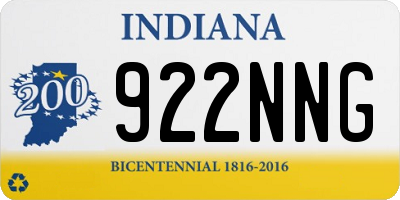 IN license plate 922NNG