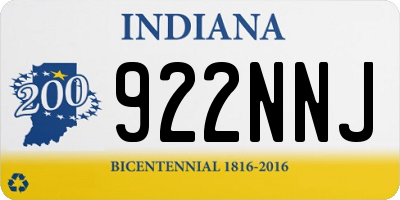 IN license plate 922NNJ