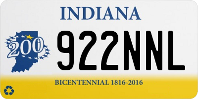 IN license plate 922NNL