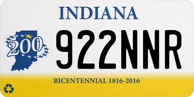 IN license plate 922NNR