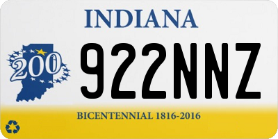 IN license plate 922NNZ