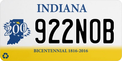 IN license plate 922NOB