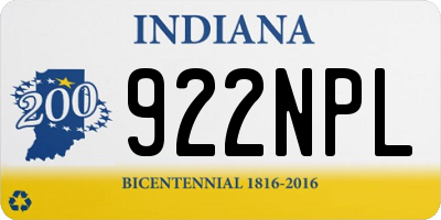 IN license plate 922NPL