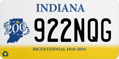 IN license plate 922NQG