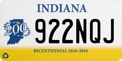 IN license plate 922NQJ