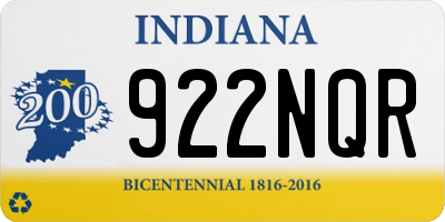 IN license plate 922NQR
